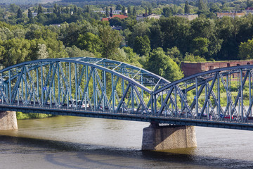 Poland - Torun famous truss bridge over Vistula river. Transport