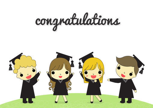 graduate and congratulation isolate