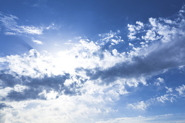 Obraz premium Blue Summer Sky with Clouds