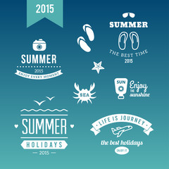 Summer Holidays Design Elements