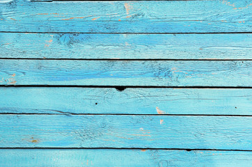 Blue wooden planks