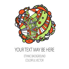 Vector hand draw ethnic background