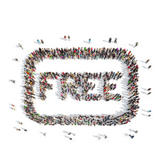 people in the shape of free.