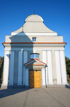 The facade baroque chapel in Ostrzeszow, Poland.