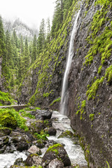 Waterfall in the gorges of Sottoguda, Veneto