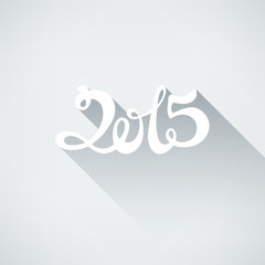 Flat style number 2015 with shadow.