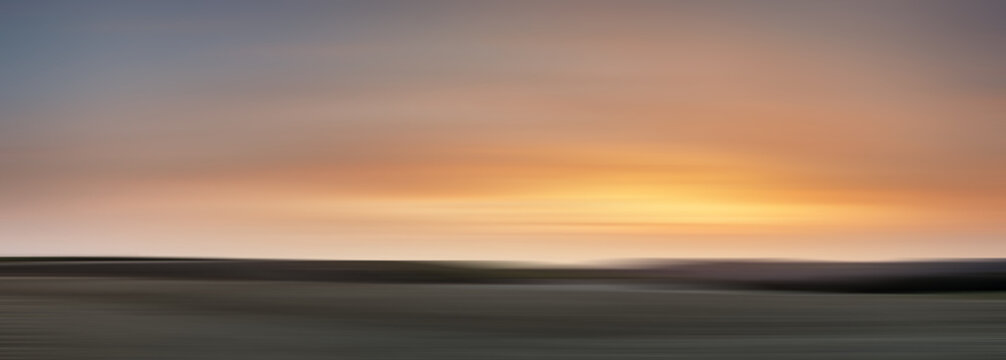 Artistic background blur filter effect of landscape image