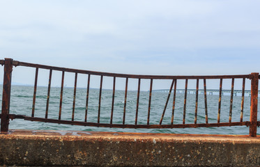 Old concrete walk way.