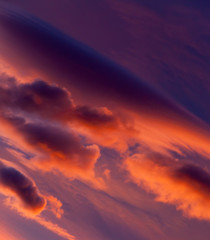 Fototapeta na wymiar Pink dawn sky