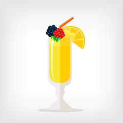 Vector cocktail flat illustration