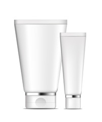 Vector tube cream template illustration set