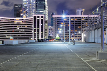 Obraz premium car park at night