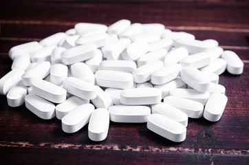 Fototapeta na wymiar Group of white pills