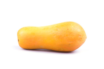 ripe papaya fruit isolated on white background