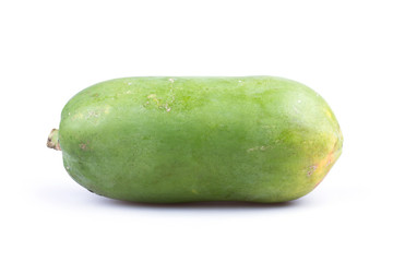 ripe papaya fruit isolated on white background