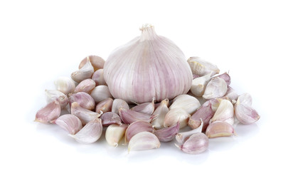 Garlic isolated on the white background