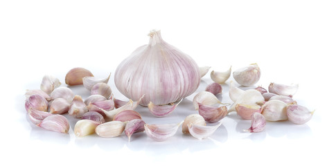 Garlic isolated on the white background