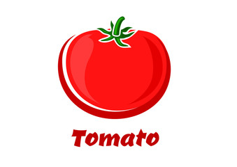 Isolated red cartoon tomato vegetable
