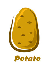 Cartoon brown organic potato vegetable