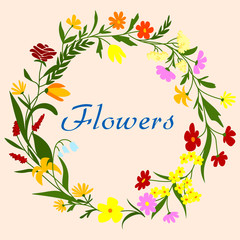 Floral wreath for seasonal design