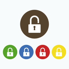 Simple open lock icon.