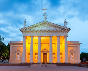 Obraz premium Vilnius. Lithuania. Cathedral Square.