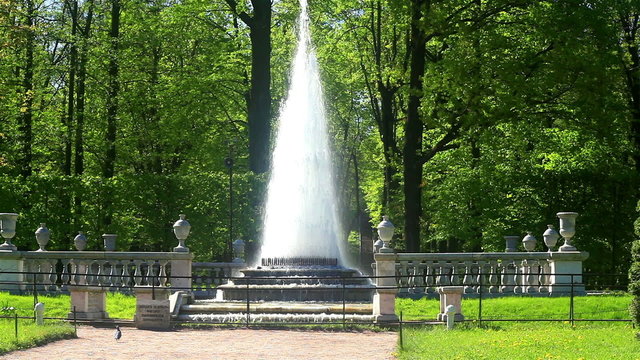 St. Petersburg-Peterhof. Fountains and statues.