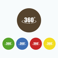Simple icon 360 degrees.