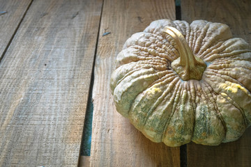 pumpkin on wooden background