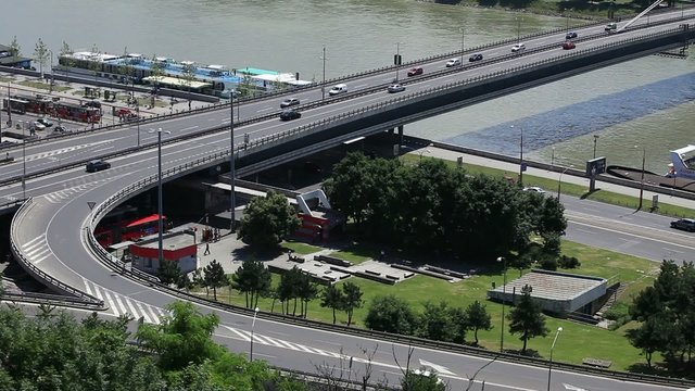 " Novy most" (New bridge) in Bratislava - Slovakia
