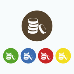 Simple icon stack coins.