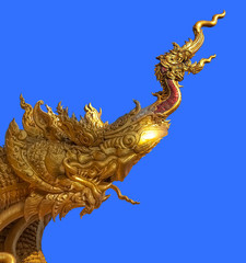 Fototapeta na wymiar Golden dragon Head