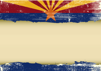 Arizona horizontal scratched flag