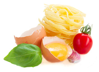 Tonarelli and  tagliatelle raw pasta