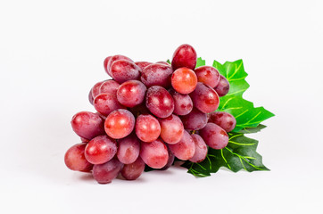 Red grape isolated on white background