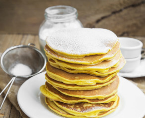 Pancakes with Powdered Sugar