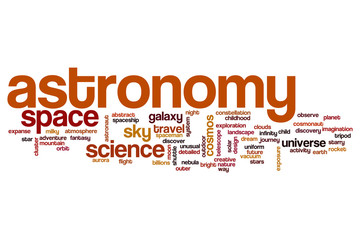 Astronomy word cloud concept