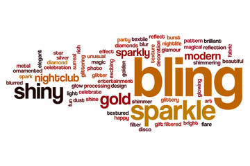 Fototapeta premium Bling word cloud concept
