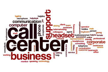 Call center word cloud concept