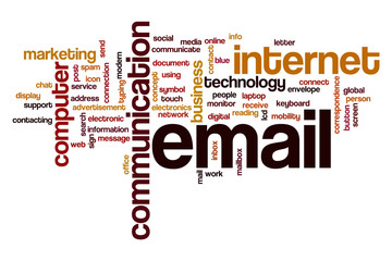 Email word cloud concept
