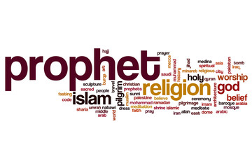 Prophet word cloud concept