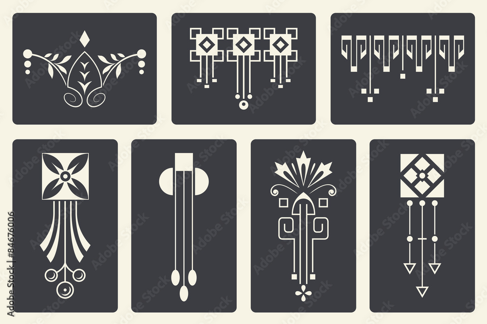 Wall mural vector abstract ornaments for design of printed and web products