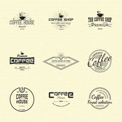 Coffee badges logos and labels for any use