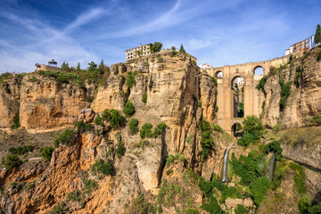 Fototapeta na wymiar Ronda, Spain at the Puente Nuevo Bridge.
