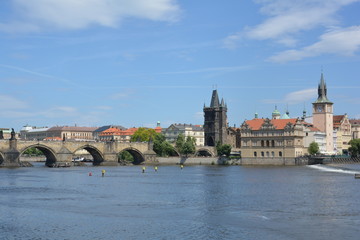 Obraz premium Prag, Blick zur Altstadt ueber die Moldau