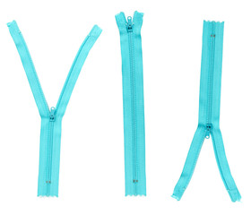 Set of blue zipper © Nataliia Pyzhova