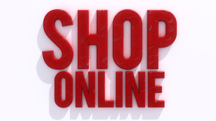 Shop online 3d text sign
