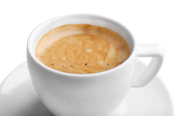 Cup of coffee isolated on white