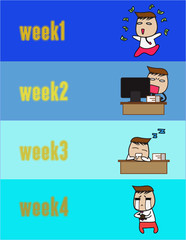 One mont of salary man