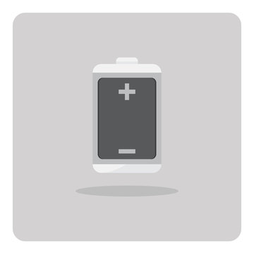 Vector of flat icon, battery on isolated background